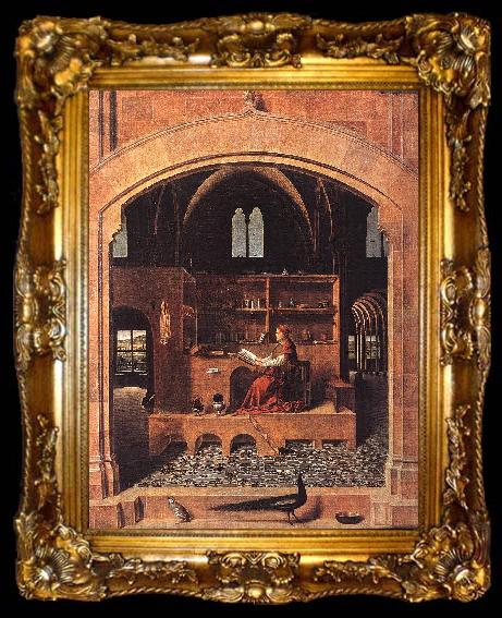 framed  Antonello da Messina St Jerome in his Study, ta009-2