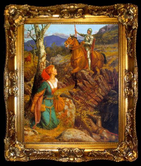 framed  Arthur Hughes Gareth Helps Lyonors and Overthrows the Red Knight, ta009-2