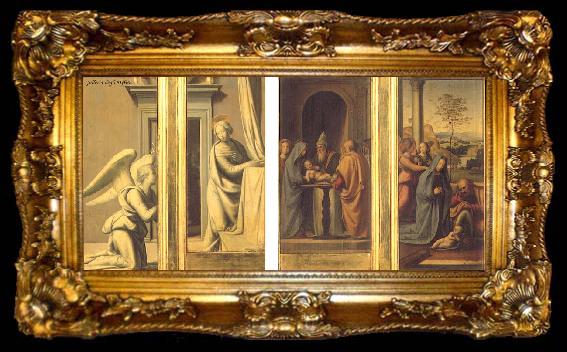 framed  BARTOLOMEO, Fra The Annunciation (front), Circumcision and Nativity (back), ta009-2