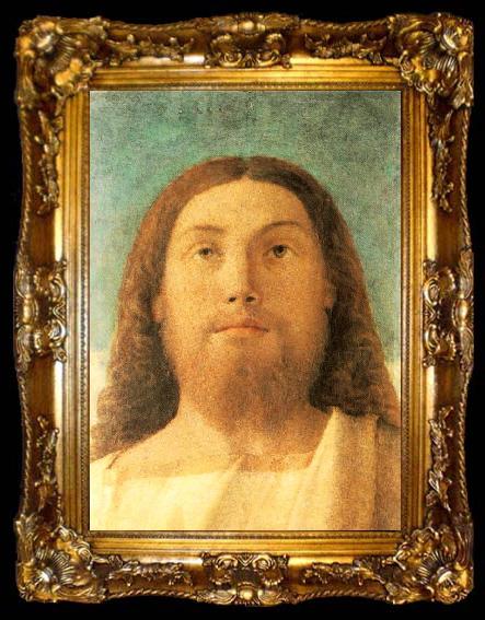 framed  BELLINI, Giovanni Head of the Redeemer beg, ta009-2