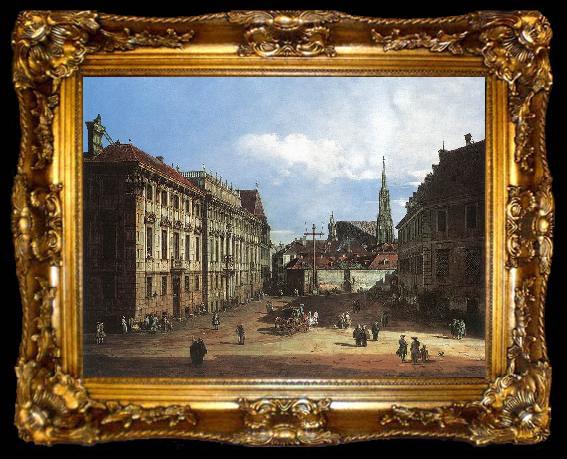 framed  BELLOTTO, Bernardo Vienna, the Lobkowitzplatz, ta009-2