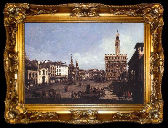 framed  BELLOTTO, Bernardo The Piazza della Signoria in Florence, ta009-2