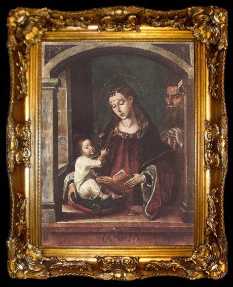 framed  BERRUGUETE, Pedro Holy Family fghgjhg, ta009-2