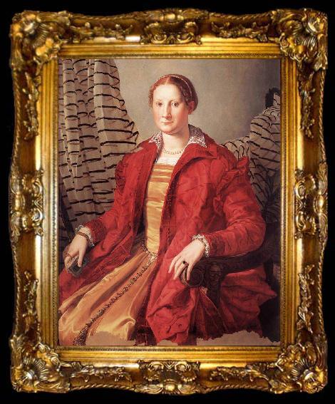 framed  BRONZINO, Agnolo Portrait of a Lady dfg, ta009-2