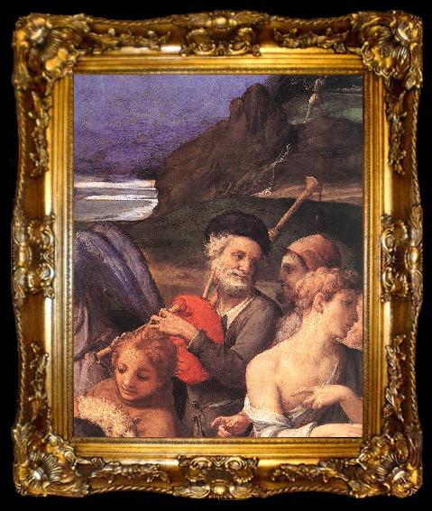 framed  BRONZINO, Agnolo Adoration of the Shepherds (detail) d, ta009-2
