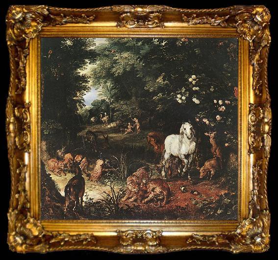 framed  BRUEGHEL, Jan the Elder The Original Sin (detail) fg, ta009-2