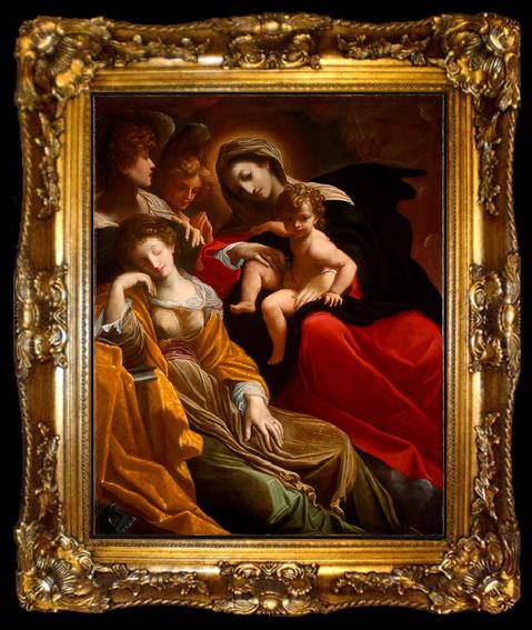 framed  CARRACCI, Lodovico The Dream of Saint Catherine of Alexandria fdg, ta009-2