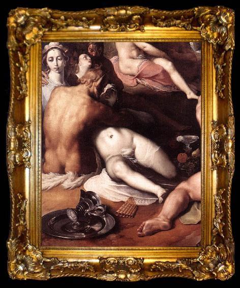 framed  CORNELIS VAN HAARLEM The Wedding of Peleus and Thetis (detail) fd, ta009-2