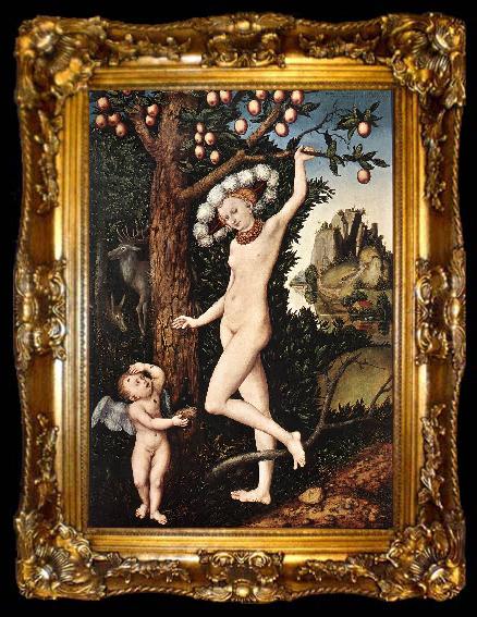 framed  CRANACH, Lucas the Elder Cupid Complaining to Venus df, ta009-2