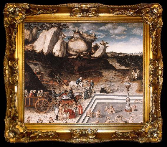 framed  CRANACH, Lucas the Elder The Fountain of Youth (detail) dfg, ta009-2