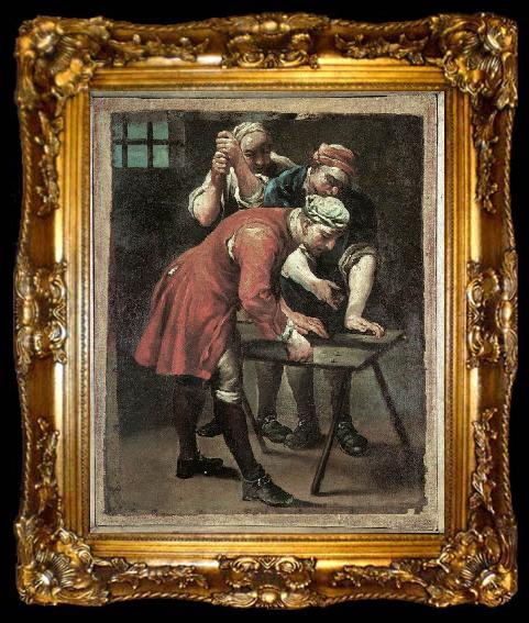 framed  CRESPI, Giuseppe Maria Dice Players ghe, ta009-2