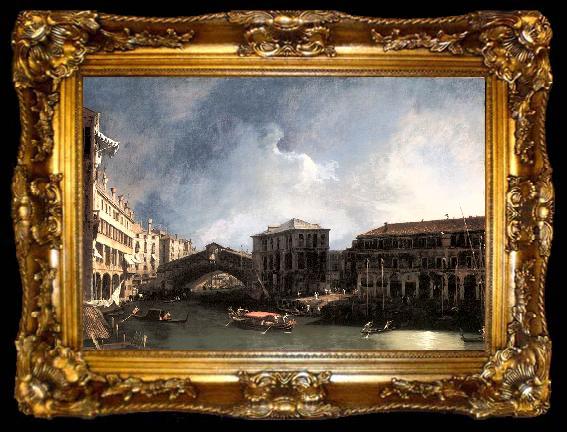 framed  Canaletto The Grand Canal near the Ponte di Rialto sdf, ta009-2