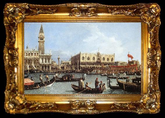 framed  Canaletto Return of the Bucentoro to the Molo on Ascension Day d, ta009-2