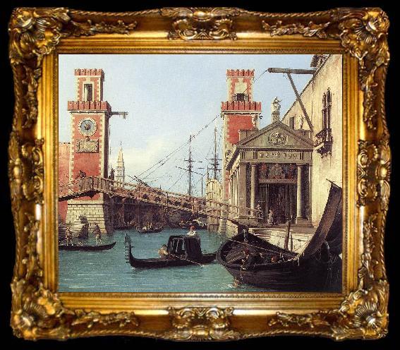 framed  Canaletto View of the Entrance to the Arsenal (detail) s, ta009-2