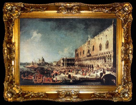 framed  Canaletto Arrival of the French Ambassador in Venice d, ta009-2