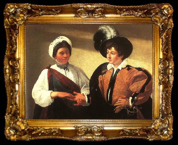 framed  Caravaggio The Fortune Teller, ta009-2