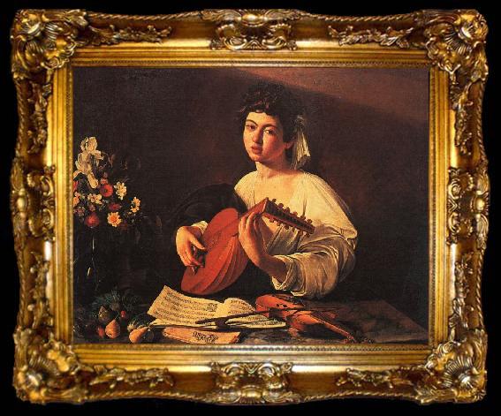 framed  Caravaggio Lute Player5, ta009-2