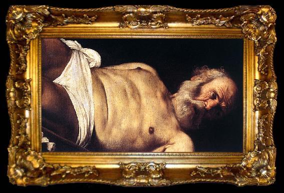 framed  Caravaggio The Crucifixion of Saint Peter (detail) f, ta009-2
