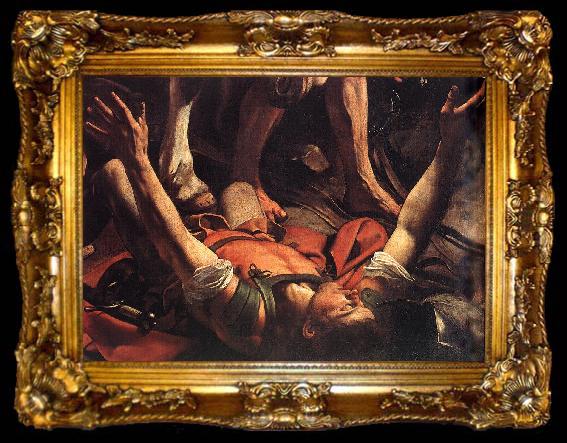 framed  Caravaggio The Conversion on the Way to Damascus (detail), ta009-2