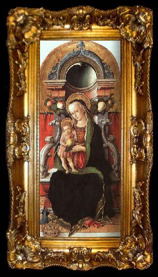 framed  Carlo Crivelli Madonna and Child Enthroned with a Donor, ta009-2
