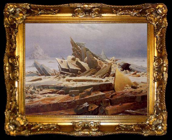 framed  Caspar David Friedrich The Wreck of Hope, ta009-2