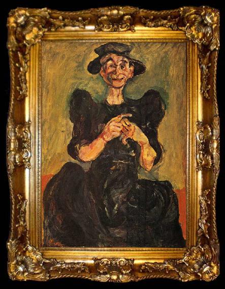framed  Chaim Soutine Woman Knitting, ta009-2