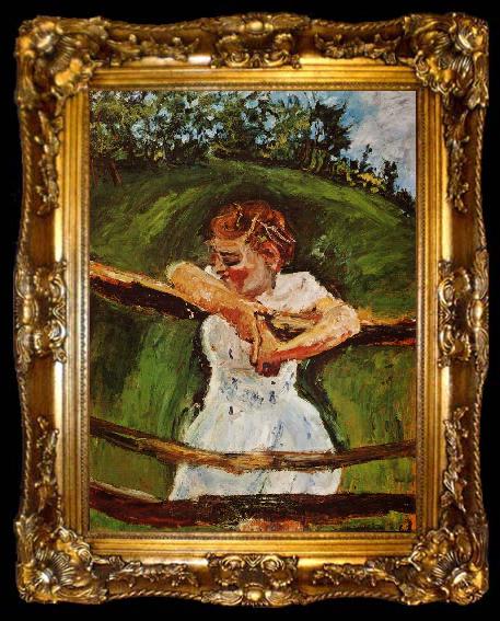 framed  Chaim Soutine Young Girl at the Fence, ta009-2