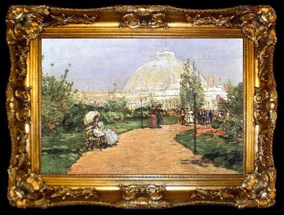framed  Childe Hassam The Chicago Exhibition, Crystal Palace, ta009-2