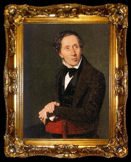 framed  Christian Albrecht Jensen Portrait of Hans Christian Andersen, ta009-2