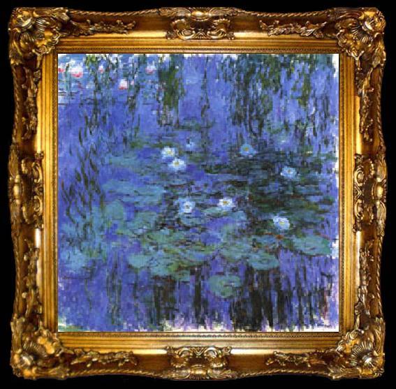 framed  Claude Monet Blue Water Lilies, ta009-2