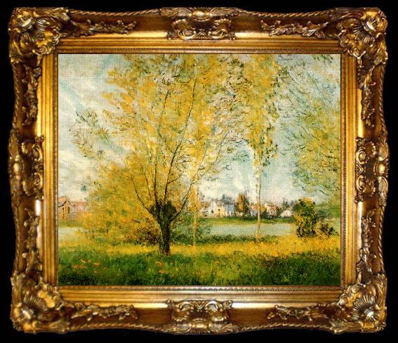 framed  Claude Monet Willows at Vetheuil, ta009-2