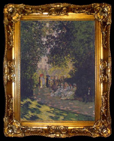 framed  Claude Monet Parisians in Parc Monceau, ta009-2