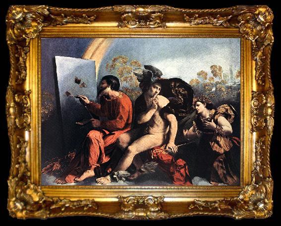 framed  DOSSI, Dosso Jupiter, Mercury and the Virtue df, ta009-2