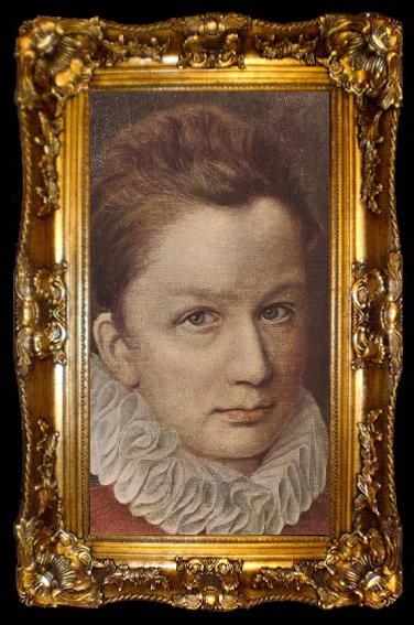 framed  DUMOUSTIER, Pierre Portrait of a Young Man klkjh, ta009-2