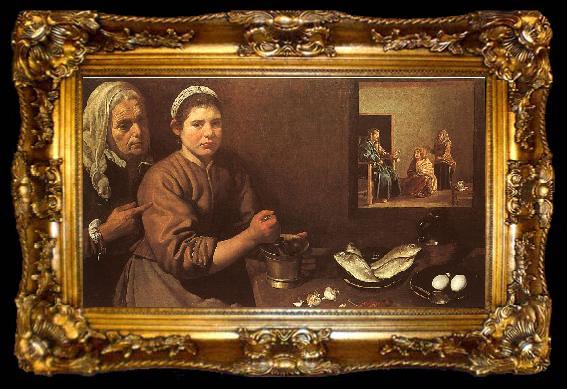 framed  Diego Velazquez Christ in the House of Martha and Mary, ta009-2