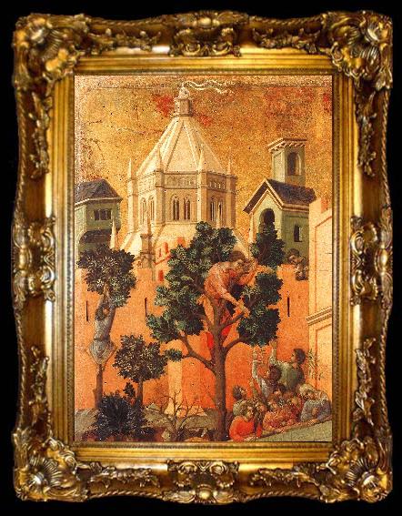 framed  Duccio di Buoninsegna Entry into Jerusalem, ta009-2