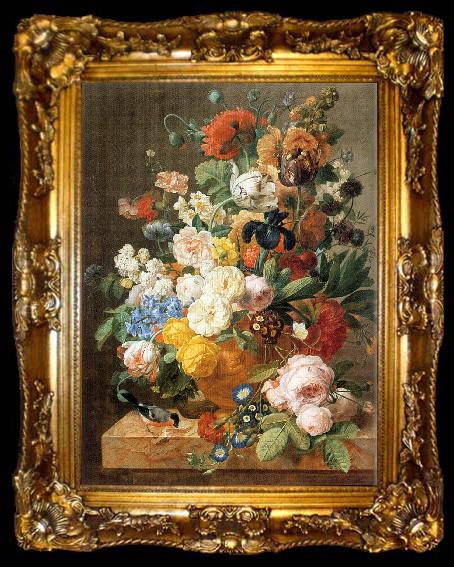 framed  ELIAERTS, Jan Frans Bouquet of Flowers in a Sculpted Vase dfg, ta009-2