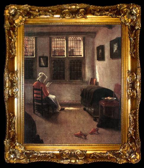 framed  ELINGA, Pieter Janssens Reading Woman dg, ta009-2