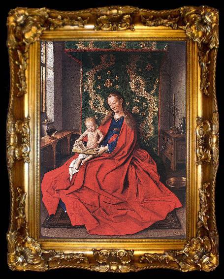 framed  EYCK, Jan van Madonna with the Child Reading dfg, ta009-2