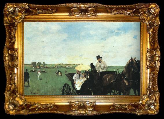 framed  Edgar Degas At the Races in the Country, ta009-2