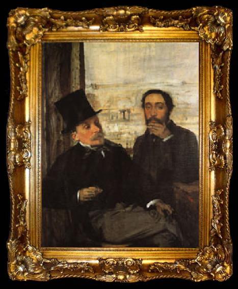 framed  Edgar Degas Degas and Evariste de Valernes(1816-1896), ta009-2