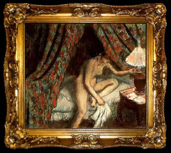 framed  Edgar Degas Retiring, ta009-2