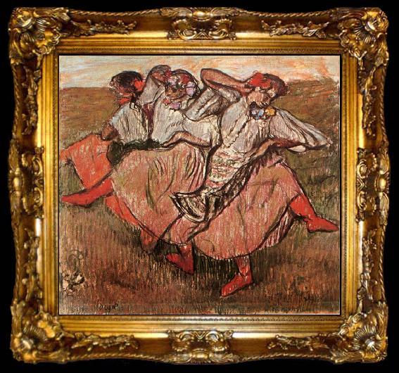 framed  Edgar Degas Three Russian Dancers, ta009-2