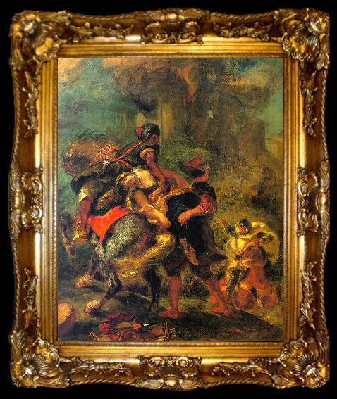 framed  Eugene Delacroix The Abduction of Rebecca, ta009-2