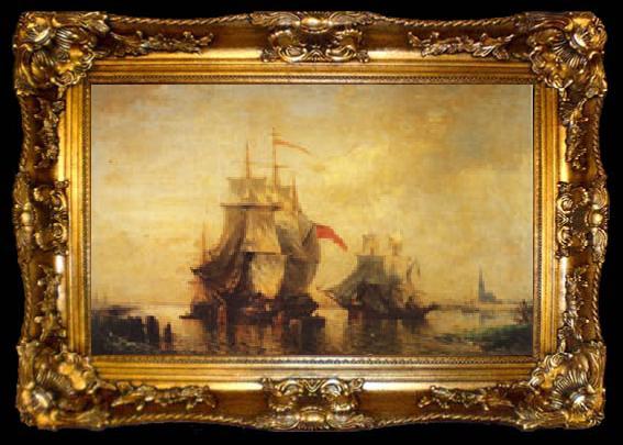 framed  Felix ziem Marine Antwerp Gatewary to Flanders, ta009-2