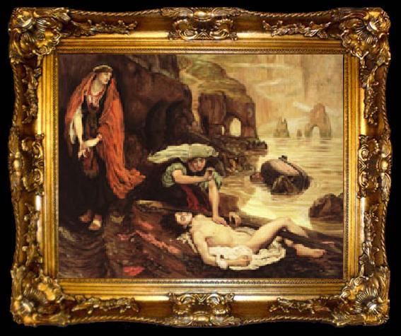 framed  Ford Madox Brown Don Juan Discovered by Haydee, ta009-2