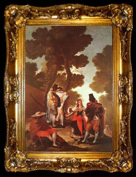 framed  Francisco de Goya The Maja and the Masked Men, ta009-2