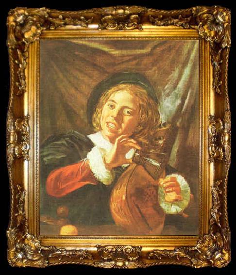framed  Frans Hals Boy with a Lute, ta009-2