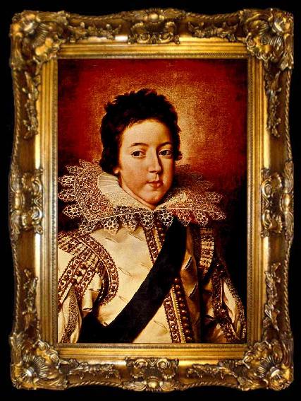 framed  Frans Pourbus Louis XIII as the Dauphin, ta009-2