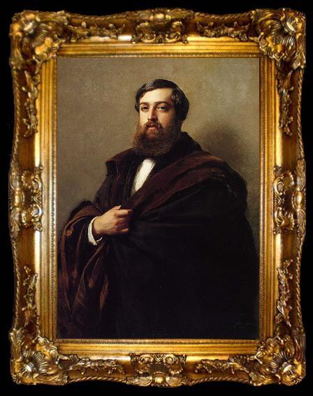 framed  Franz Xaver Winterhalter Alfred-Emilien, Comte de Nieuwerkerke, ta009-2